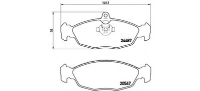 Комплект тормозных колодок, дисковый тормоз BREMBO купить