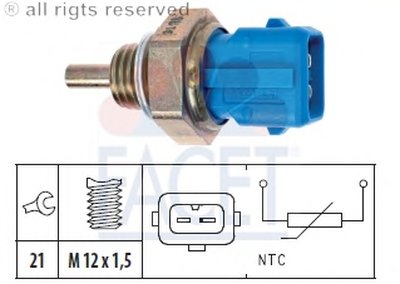 Датчик, температура охлаждающей жидкости; Датчик, температура охлаждающей жидкости; Датчик, температура охлаждающей жидкости FACET купить