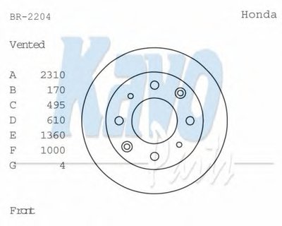 Тормозной диск KAVO PARTS купить