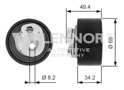 Натяжной ролик, ремень ГРМ FLENNOR купить