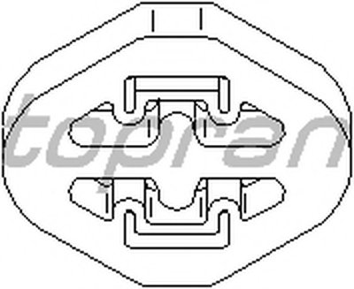 Кронштейн, глушитель TOPRAN купить