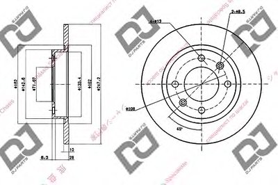 Тормозной диск DJ PARTS купить