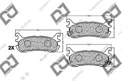 Комплект тормозных колодок, дисковый тормоз DJ PARTS купить