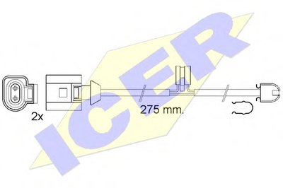 Сигнализатор, износ тормозных колодок ICER купить