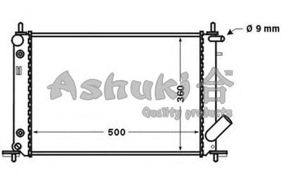 Радиатор, охлаждение двигателя ASHUKI купить