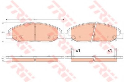 Комплект тормозных колодок, дисковый тормоз TRW купить