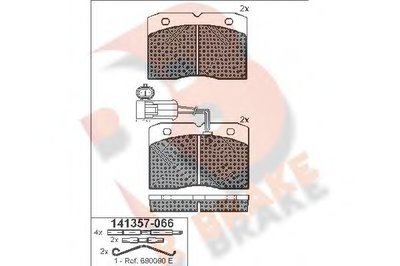 Комплект тормозных колодок, дисковый тормоз R BRAKE купить