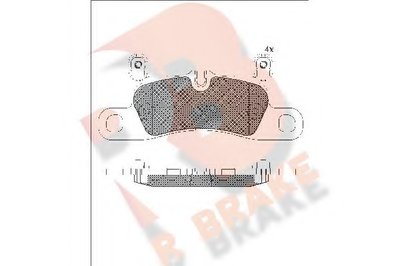 Комплект тормозных колодок, дисковый тормоз R BRAKE купить