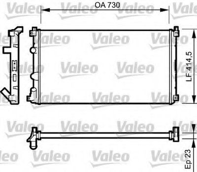 Радиатор охлаждения Opel Movano/ Renault Master 1.9-2.5dCi/DTI 00- (415x730x23)