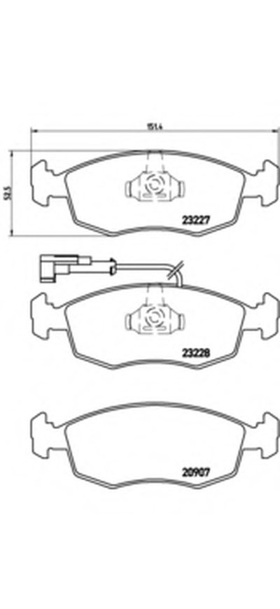 Комплект тормозных колодок, дисковый тормоз BREMBO купить