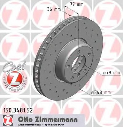 Тормозной диск SPORT BRAKE DISC COAT Z ZIMMERMANN купить