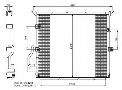 Радиатор кондиционера BMW 3 (E36) 91-98/Z3 (E36) 95-03
