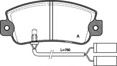 Комплект тормозных колодок, дисковый тормоз ADVANCE OPEN PARTS купить