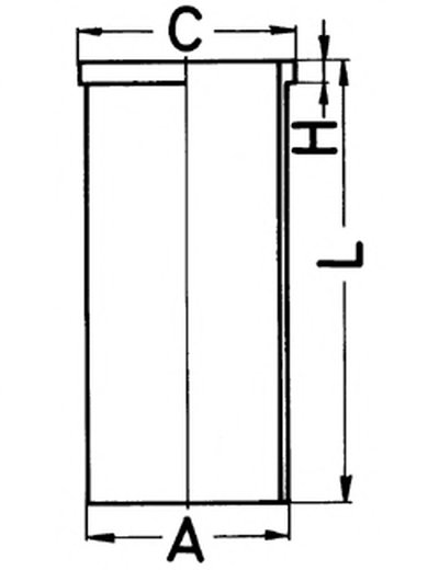 Гильза поршневая MB OM601-603 (d=89mm) A:91,5/C:96,55/L:156,5