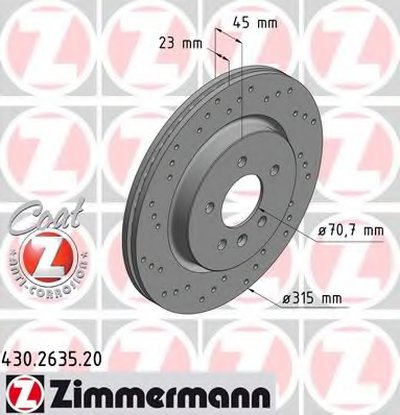 Тормозной диск COAT Z ZIMMERMANN купить