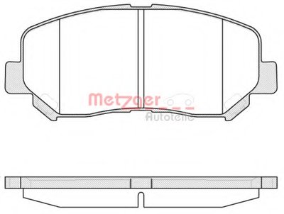 Комплект тормозных колодок, дисковый тормоз METZGER купить