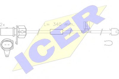 Сигнализатор, износ тормозных колодок ICER купить