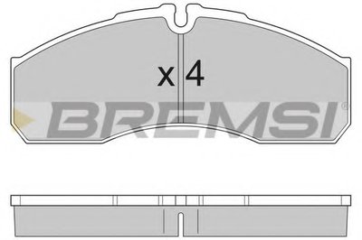 Комплект тормозных колодок, дисковый тормоз BREMSI купить