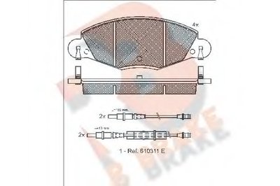 Комплект тормозных колодок, дисковый тормоз R BRAKE купить