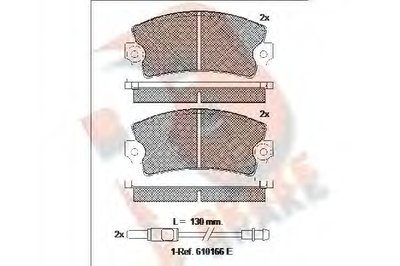 Комплект тормозных колодок, дисковый тормоз R BRAKE купить