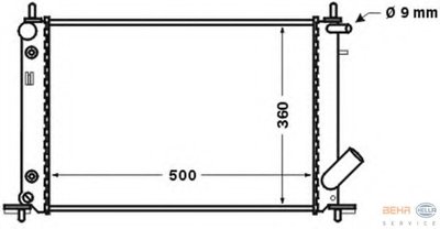 Радиатор, охлаждение двигателя BEHR HELLA SERVICE HELLA купить