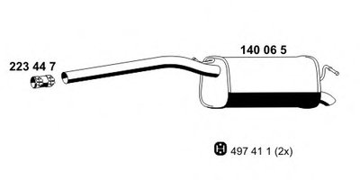 Глушитель выхлопных газов конечный ERNST купить