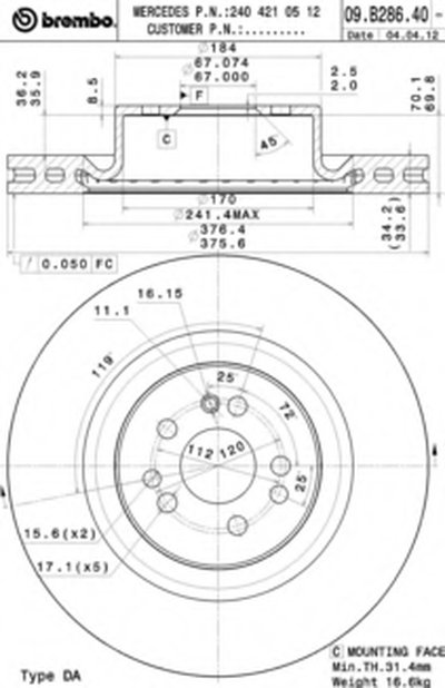 Тормозной диск COATED DISC LINE AP купить