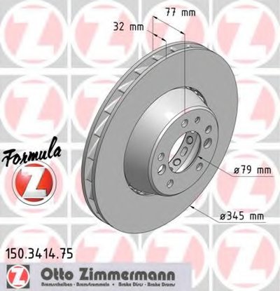 Тормозной диск FORMULA Z BRAKE DISC ZIMMERMANN купить