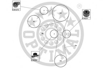 Комплект ремня ГРМ OPTIMAL купить
