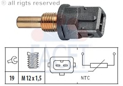 Датчик, температура охлаждающей жидкости; Датчик, температура охлаждающей жидкости; Датчик, температура охлаждающей жидкости FACET купить