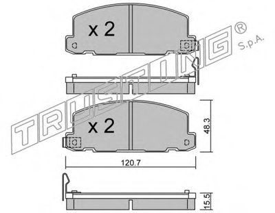 Комплект тормозных колодок, дисковый тормоз TRUSTING купить