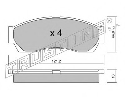 Комплект тормозных колодок, дисковый тормоз TRUSTING купить