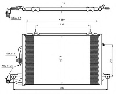 Радиатор кондиционера Audi 100/A6 1.8-4.2 90-97