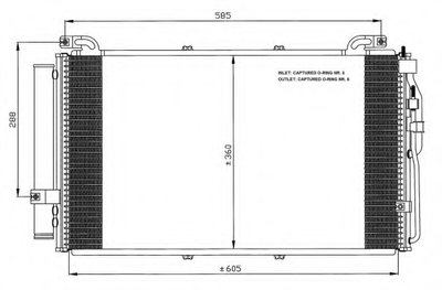 Радиатор кондиционера Hyundai Matrix 1.6/1.8 01-10