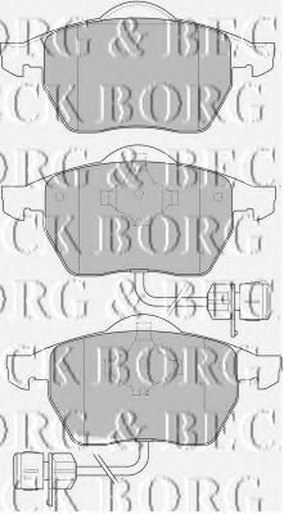 Комплект тормозных колодок, дисковый тормоз BORG & BECK купить