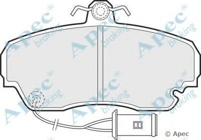 Комплект тормозных колодок, дисковый тормоз APEC braking купить