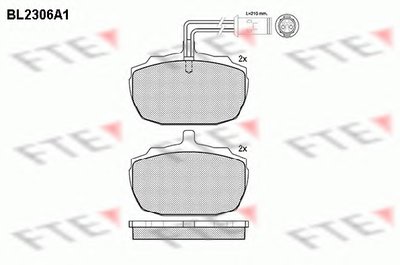 Комплект тормозных колодок, дисковый тормоз FTE купить