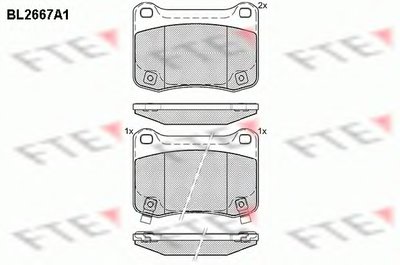 Комплект тормозных колодок, дисковый тормоз FTE купить