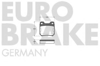 Комплект тормозных колодок, дисковый тормоз EUROBRAKE купить