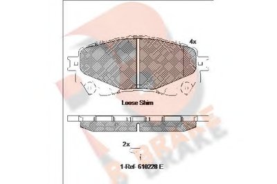 Комплект тормозных колодок, дисковый тормоз R BRAKE купить