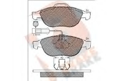 Комплект тормозных колодок, дисковый тормоз R BRAKE купить