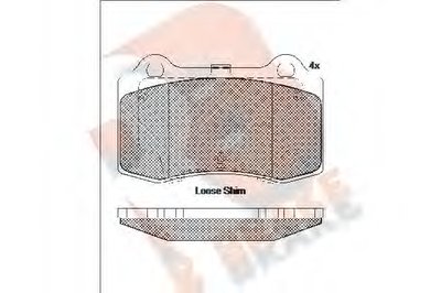 Комплект тормозных колодок, дисковый тормоз R BRAKE купить