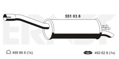 Глушитель выхлопных газов конечный ERNST купить