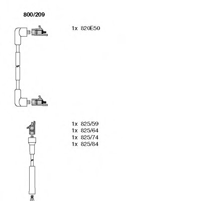 Провода зажигания Ford Transit 1.6/2.0 86-92 (к-кт)