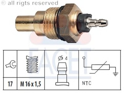 Датчик, температура охлаждающей жидкости; Датчик, температура охлаждающей жидкости; Датчик, температура охлаждающей жидкости FACET купить