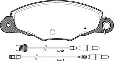 Комплект тормозных колодок, дисковый тормоз ADVANCE OPEN PARTS купить