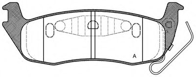 Комплект тормозных колодок, дисковый тормоз ADVANCE OPEN PARTS купить