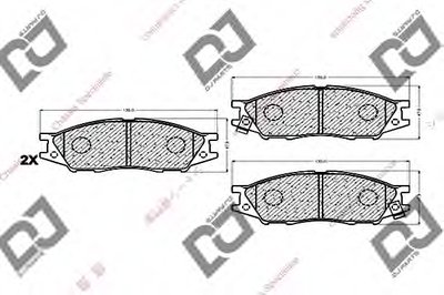 Комплект тормозных колодок, дисковый тормоз DJ PARTS купить