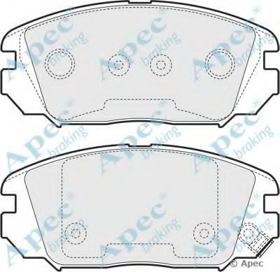 Комплект тормозных колодок, дисковый тормоз APEC braking купить