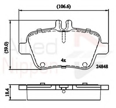 Комплект тормозных колодок, дисковый тормоз ANL Braking COMLINE купить